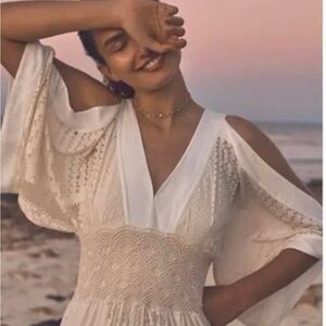 FARM Rio Solana Cream Lace Dress